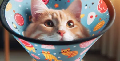 un gatito con un cono